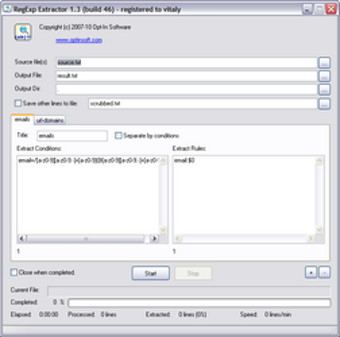 Image 0 for RegExp Extractor