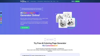 Imagen 0 para AI Coloring Page Generato…