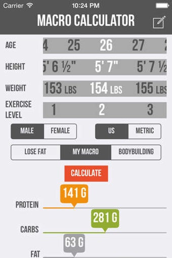 Image 0 for Macro Calculator - Miffli…