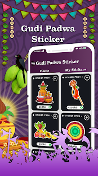 Imagen 3 para Gudi Padwa Stickers For W…