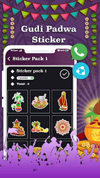 Imagen 2 para Gudi Padwa Stickers For W…