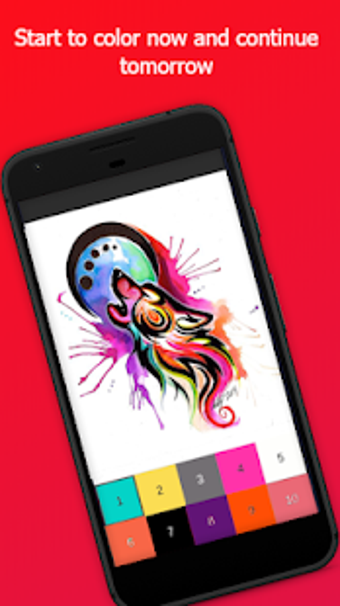 Image 0 for Wolf coloring by number