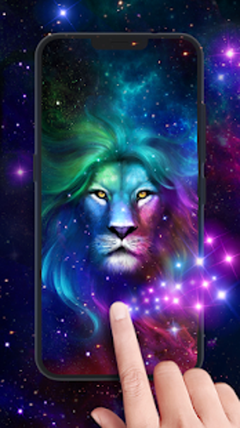 Imagen 2 para Neon Lion Live Wallpaper