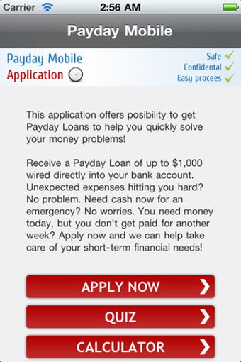 Imagen 0 para Payday Loans Mobile Appli…