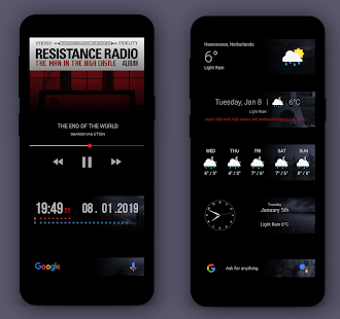 Image 0 for Dark KWGT Widget Pack