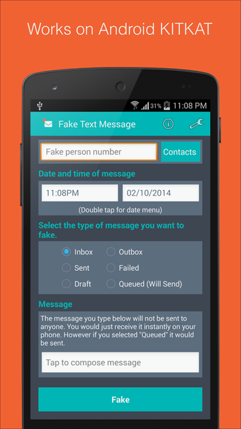 Image 0 for Fake Text Message