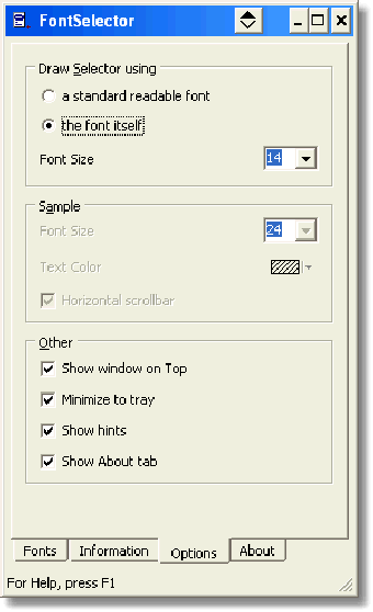 Image 0 for FontSelector
