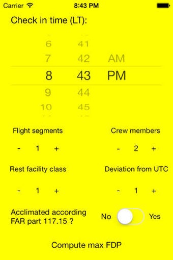 Image 0 for Flight Duty Calculator (F…