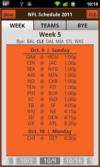 Imagen 3 para NFL Schedule 2011