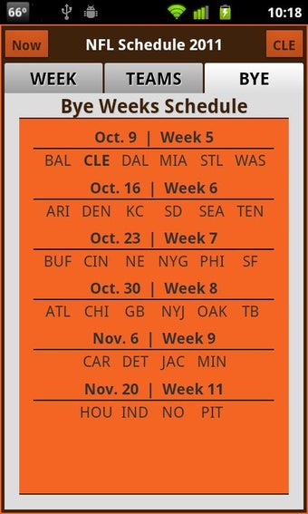 Image 0 for NFL Schedule 2011
