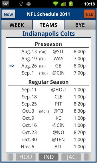 Imagen 0 para NFL Schedule 2011