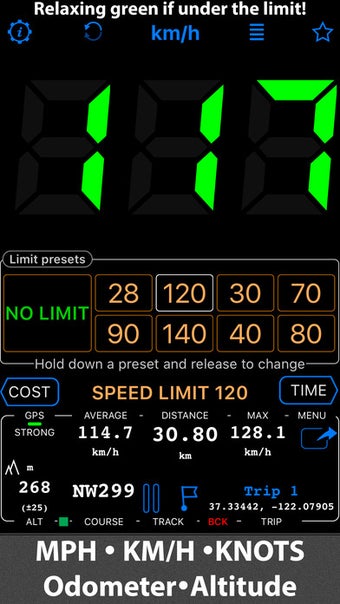 Image 0 for Speedometer. Trip Cost, M…