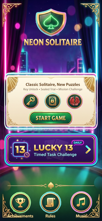 Imagen 0 para Neon Solitaire Journey
