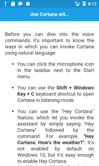 Image 1 for Voice Commands for Cortan…