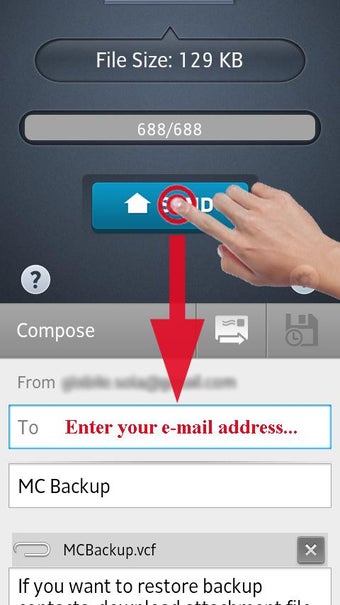 Imagen 1 para MCBackup - My Contacts Ba…