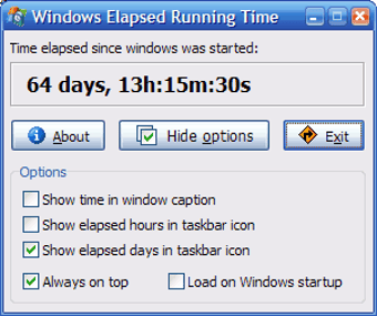 Image 0 for Windows Elapsed Running T…