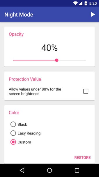 Imagen 1 para Night Mode - Screen Dimme…