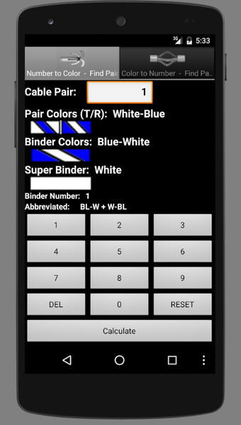 Image 0 for Telecom Color Code Calcul…