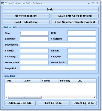 Image 0 for iTunes Podcast.xml Editor…
