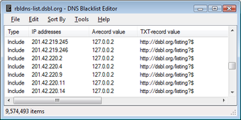 Image 0 for DNS Blacklist Editor