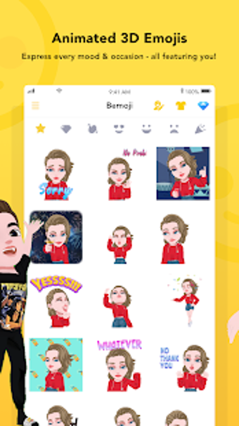 Imagen 1 para Bemoji | Your 3D Avatar E…
