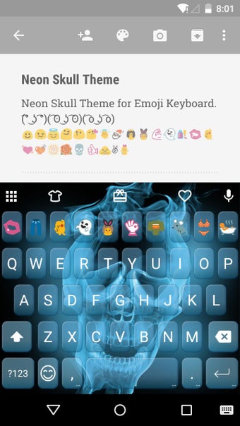 Image 1 for Neon Skull EmojiKeyboard …
