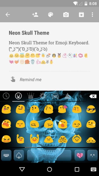 Image 0 for Neon Skull EmojiKeyboard …