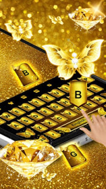 Image 2 for Gold Butterfly - Keyboard…
