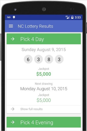 Image 1 for NC Lottery Results