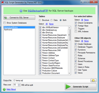 Image 2 for SQL Script Generator
