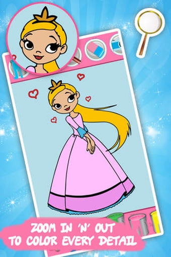 Image 0 for Princess coloring book ga…