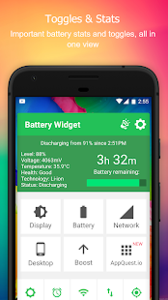 Imagen 3 para Battery Widget % Level In…