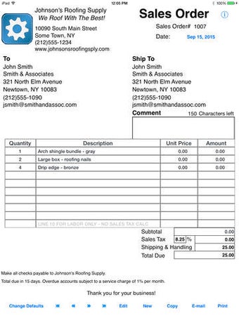 Image 0 for Simple Sales Order
