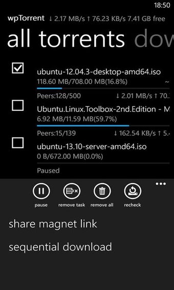 Image 2 for wpTorrent for Windows 10