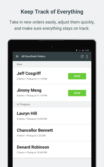 Imagen 1 para DoorDash Order Manager
