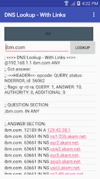 Image 1 for DNS Lookup - With Links
