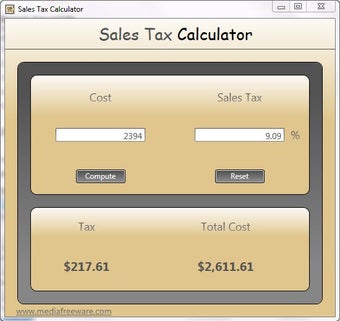 Image 0 for Free Sales Tax Calculator