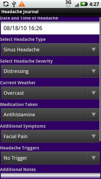 Image 0 for Headache Journal