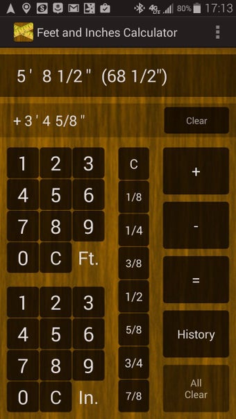 Imagen 1 para Fast Feet & Inches Calcul…