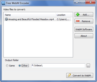 Image 0 for Free WebM Encoder