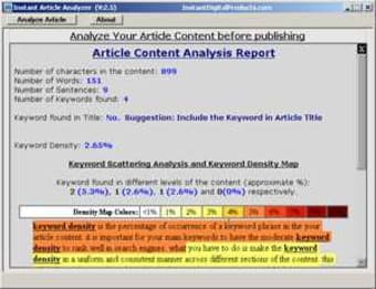 Image 0 for Instant Article Analyzer