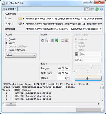 Image 0 for CUETools