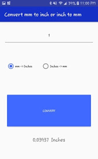 Image 0 for mm to Inch Converter