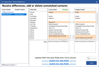 Image 1 for E-Z Contact Book