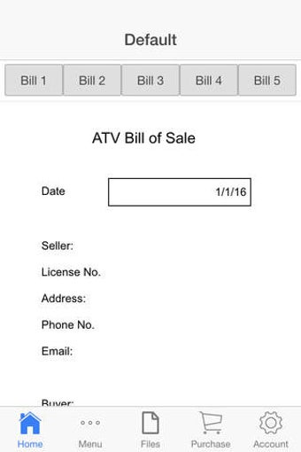 Image 0 for ATV Bill of Sale
