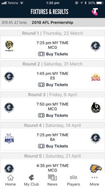 Image 0 for Carlton Official App