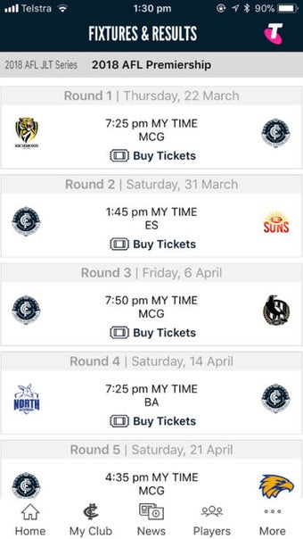 Imagen 0 para Carlton Official App