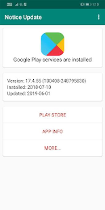 Image 1 for Play Services Info (Updat…