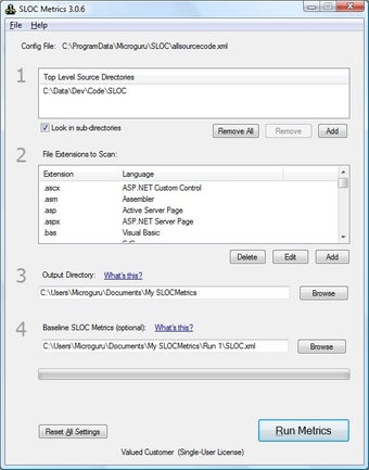Image 0 for SLOC Metrics