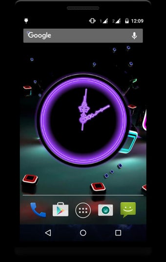 Imagen 1 para Glowing Clock Live Wallap…